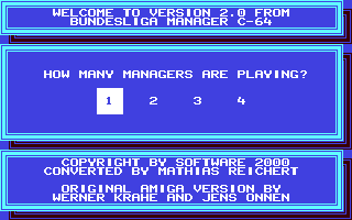 Bundesliga Manager (English) Title Screen